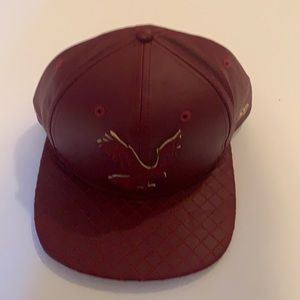 Extra butter red pleather hat
